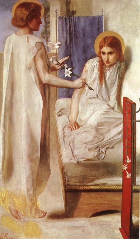 Dante Gabriel Rossetti Ecce Ancilla Domini Norge oil painting art
